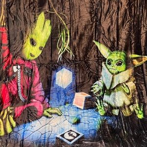 Groot and Baby Yoda Super Soft Throw Blanket